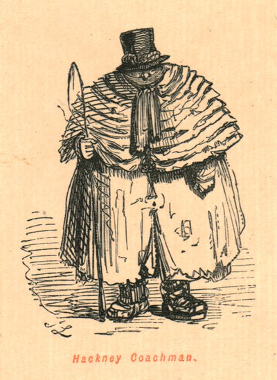ハックニーコーチマン、1897年。 作： John Leech