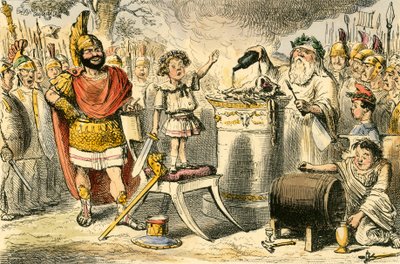 ハンニバル、子供はまだローマ人への永遠の憎しみを誓う 作： John Leech