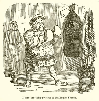 ヘンリーチャレンジングフランシスの前の練習 作： John Leech