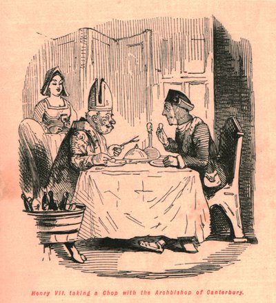 ヘンリー7世、1897年、カンタベリー大司教と一緒にチョップ 作： John Leech