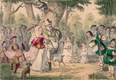 ヘンリー8世と彼の女王、1850年 作： John Leech