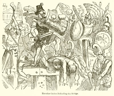 橋を守るホラティウスコクレ 作： John Leech