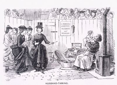 1859年の「パンチ」誌からの夫、タマニング、59年アルマナック 作： John Leech
