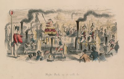 これからのハイドパーク（カラー刻印 作： John Leech