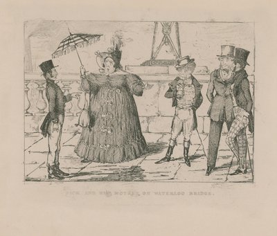 ウォータールーブリッジのジャックと母親 作： John Leech