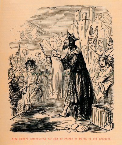 エドワード王は彼の息子をプリンスオブウェールズとして彼の主題に紹介しました、c1860、c1860 作： John Leech