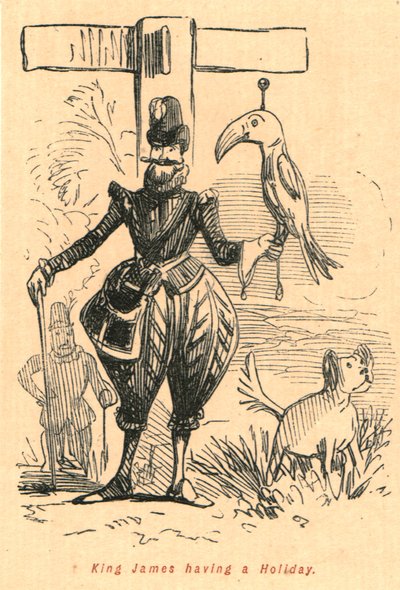 ジェームズ王、1897年。 作： John Leech