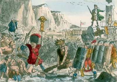 ジュリアス・シーザーの着陸 作： John Leech