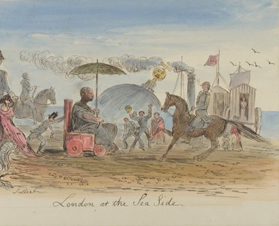海辺のロンドン、1830-64年。 作： John Leech