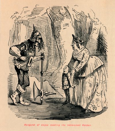 アンジュのマーガレットが慈悲深い強盗に会い、 作： John Leech