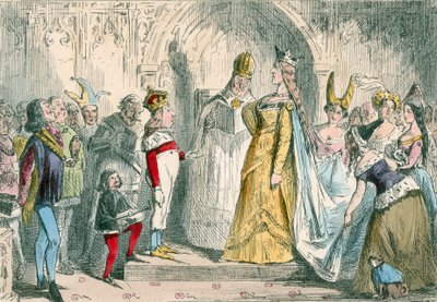 ヘンリー6世とアンジューのマーガレットの結婚 作： John Leech