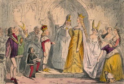 ヘンリー6世とアンジューのマーガレットの結婚、1850年 作： John Leech