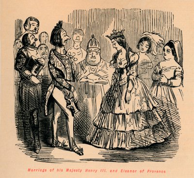 ヘンリー3世とプロヴァンスのエレノアの結婚、c1860、c186 作： John Leech