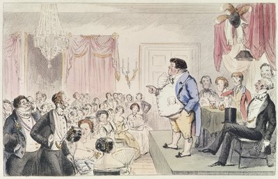 ロバート・スミス・サーティーズの本（1805-64）からのアンロックに関するジョーロックス氏の講義 作： John Leech