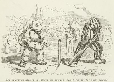 現在のスウィフトボウリングからすべてのイングランドを保護する新しいクリケットドレス 作： John Leech