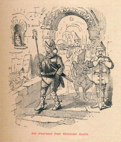 Odoはロチェスター城、c1860、c1860から退去 作： John Leech