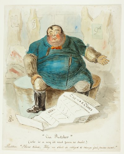 私たちの肉屋 作： John Leech