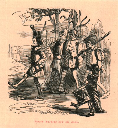 パーキンウォーベックとその軍、1897年。 作： John Leech
