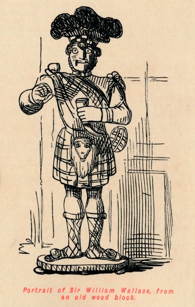 ウィリアムウォレス卿の肖像、古い木版画、c1860、c1860 作： John Leech