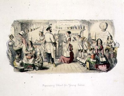 若い女性のための準備学校 作： John Leech