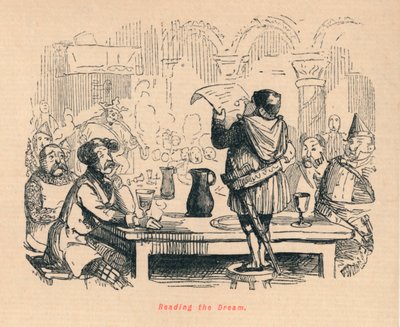 夢を読む、c1860、c1860 作： John Leech