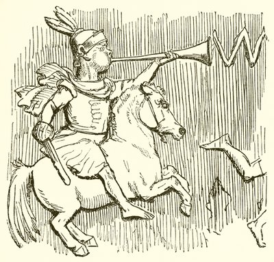 馬に乗ったローマの兵士 作： John Leech