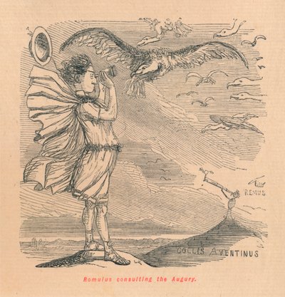 8月にコンサルティングを行うロムルス、1852年 作： John Leech