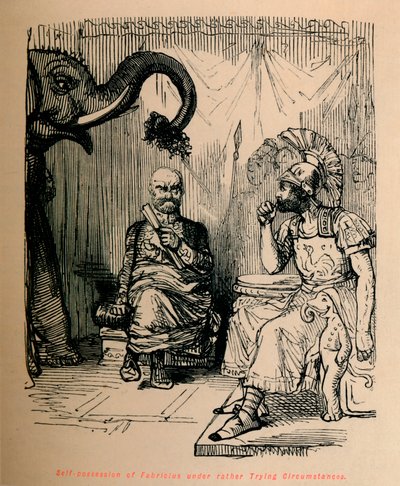 やや試練の状況下でのファブリキウスの自己所有、1852 作： John Leech