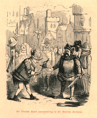 トーマスワイアット卿、モーリスバークレー卿に降伏、1897年。 作： John Leech