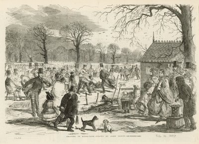 ハイドパークでスケート 作： John Leech