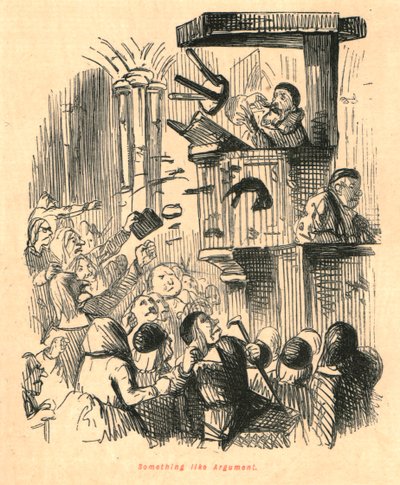 議論のようなもの、1897年。 作： John Leech