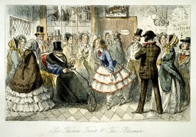 Handley Spaで水を飲む、1845 作： John Leech