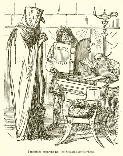 Tarquinius SuperbusはSibylline Booksを評価しています 作： John Leech