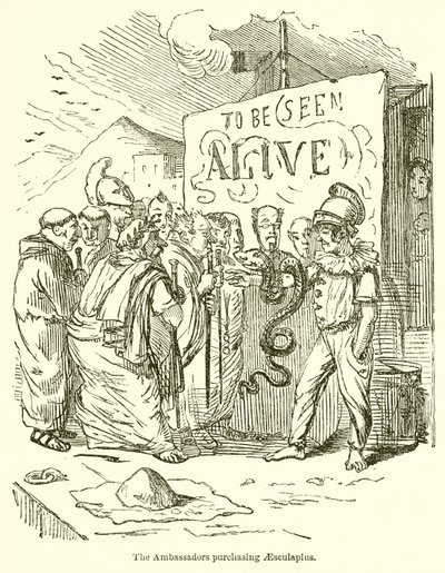 Aesculapiusを購入する大使 作： John Leech