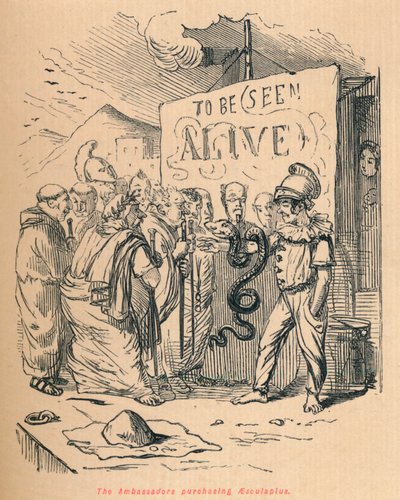 Aesculaplusを購入した大使、1852年 作： John Leech