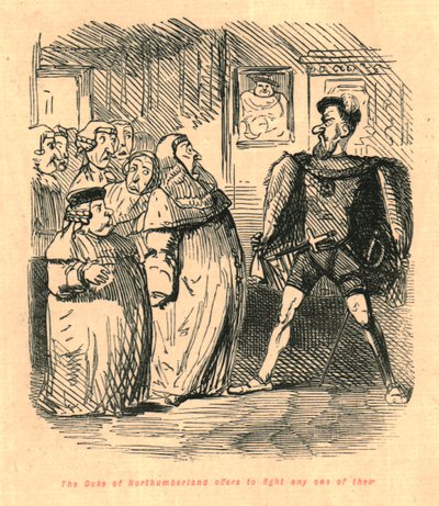 ノーサンバーランド公爵は、1897年に彼らのいずれかと戦うことを申し出た。 作： John Leech