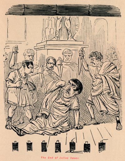 ジュリアス・シーザーの終わり、1852 作： John Leech