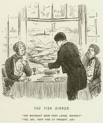 魚の夕食 作： John Leech