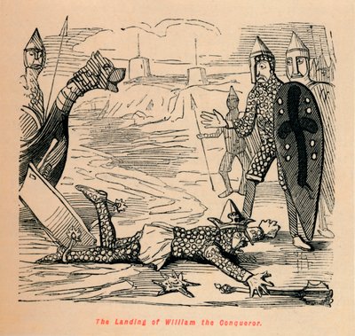 ウィリアム征服王の着陸、c1860、c1860 作： John Leech