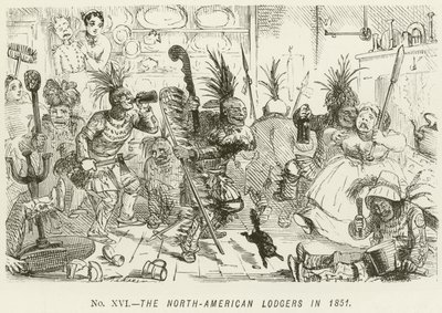 1851年の北アメリカのロッガー 作： John Leech