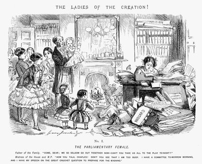 議会の女性、1850 作： John Leech