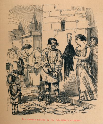 カプアの住民が着たローマ人、1852 作： John Leech