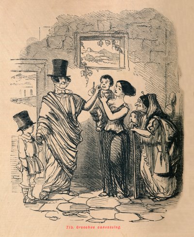 ティベリウス・グラカス、キャンバス、1852 作： John Leech
