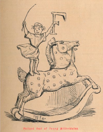 若いミトリダテスの勇敢な偉業、1852 作： John Leech