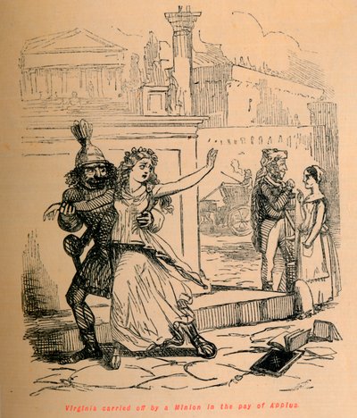 1852年、アピウスの給与でミニオンによって持ち去られたバージニア州 作： John Leech