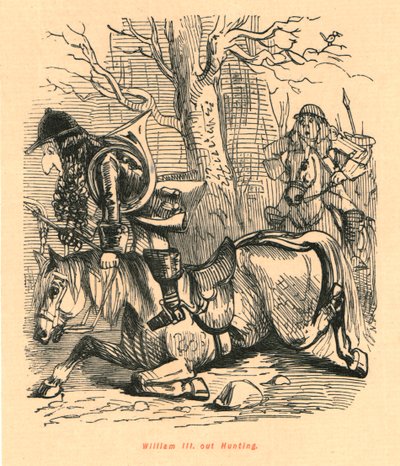 ウィリアム3世。ハンティング、1897年。 作： John Leech