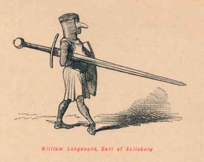 ウィリアムロングソード、ソールズベリー伯爵、c1860、c1860 作： John Leech