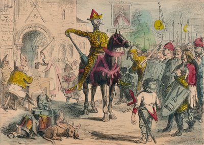 ウィリアムはイギリスの侵略、1850年の前にボランティアを検査します 作： John Leech