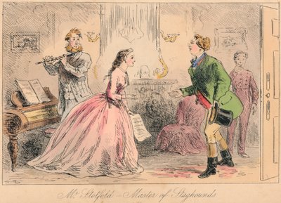 ストットフォード氏-スタハウンドのマスター、1865年。アーティスト：ジョンリーチ、ハブロナイトブラウン。 作： John Leech and Hablot Knight Browne