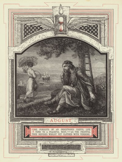 8月（刻印 作： John Leighton